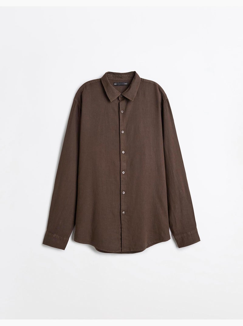 Camicia di lino, MO Fashion Marrone - Kiabi