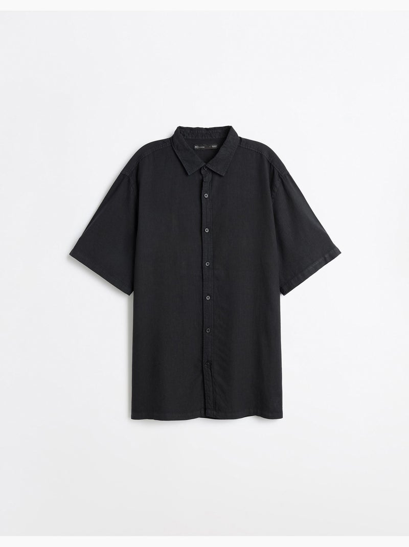 Camicia di lino, mo fashion Nero - Kiabi