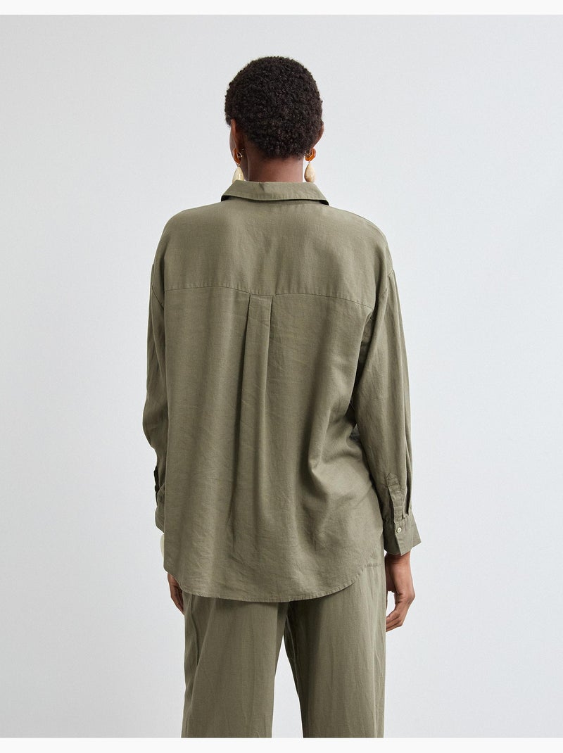 Camicia di lino, MO Fashion Verde - Kiabi