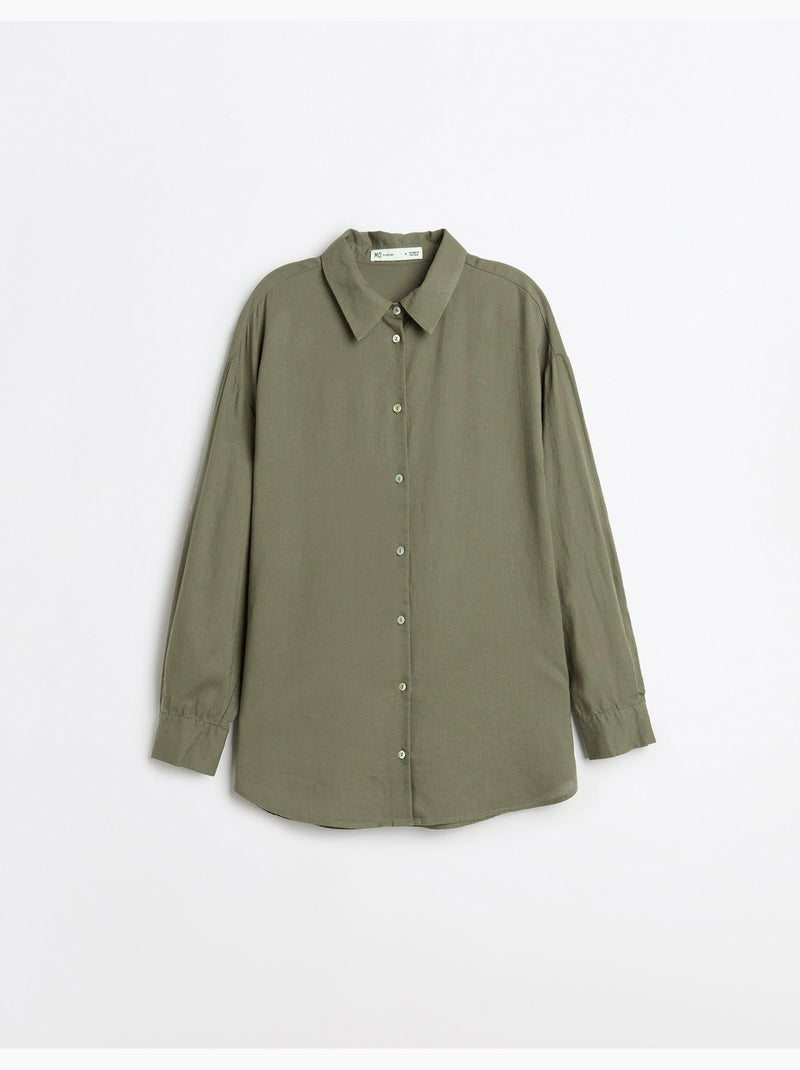 Camicia di lino, MO Fashion Verde - Kiabi