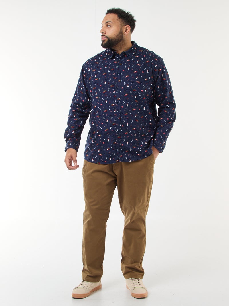 Camicia di Natale a fantasia Blu - Kiabi