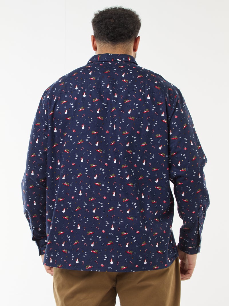 Camicia di Natale a fantasia Blu - Kiabi