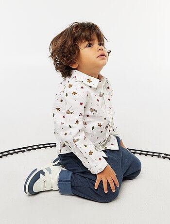 Camicia di Natale all-over in cotone