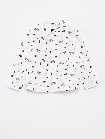 Camicia di Natale all-over in cotone