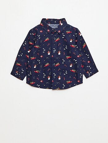 Camicia di Natale all-over in cotone