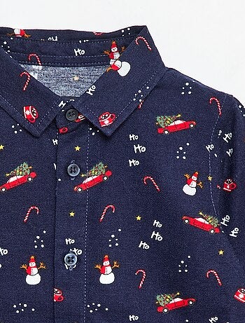 Camicia di Natale all-over in cotone