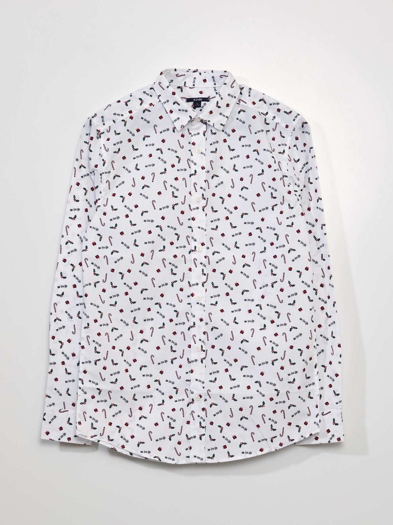 Camicia di Natale con motivi BIANCO - Kiabi