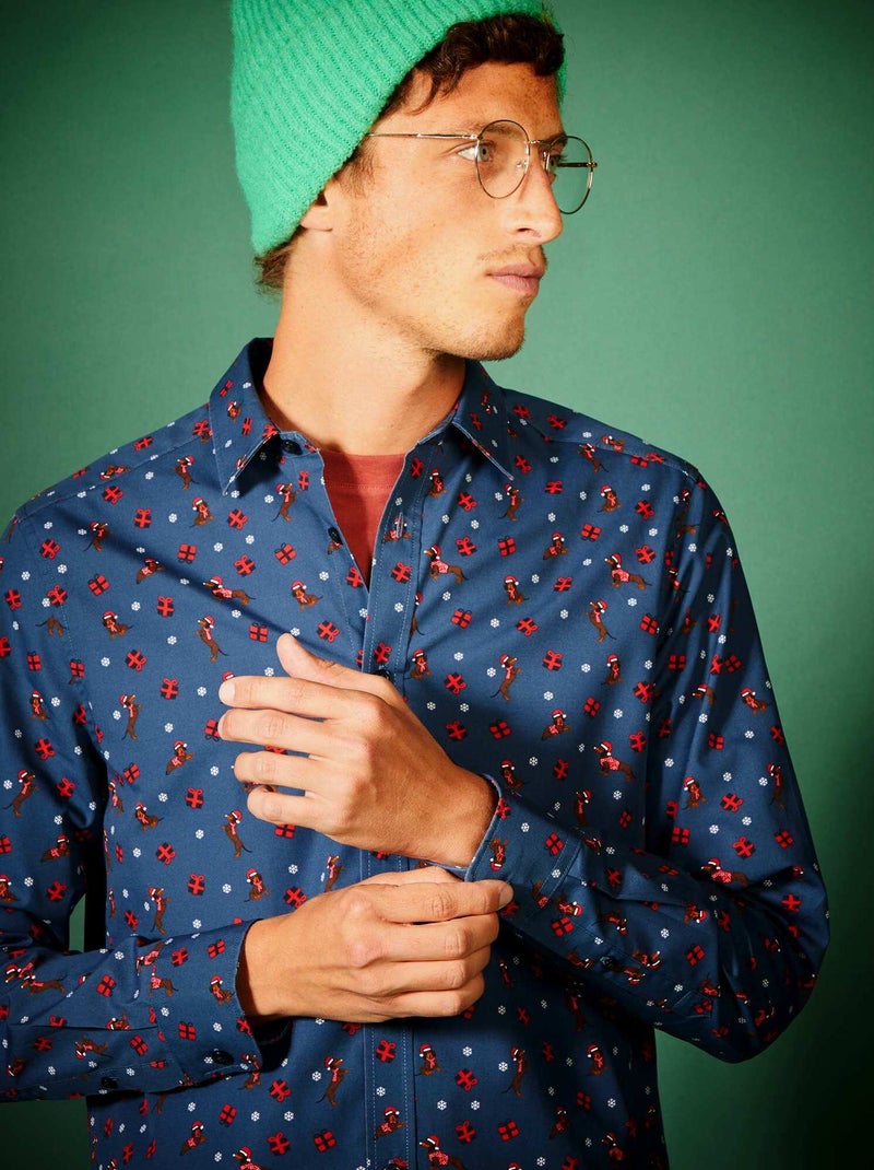 Camicia di Natale con motivi BLU - Kiabi