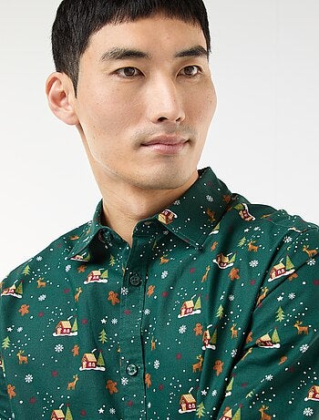 Camicia di Natale stampata