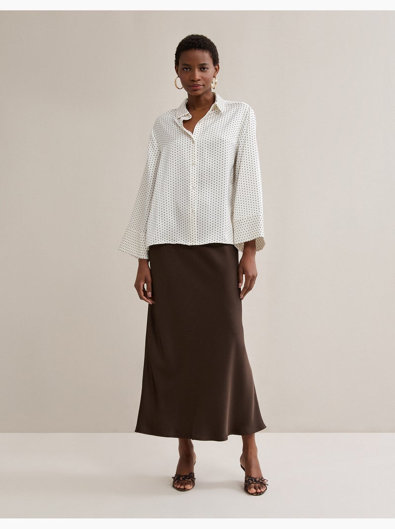 Camicia di raso, MO Fashion Beige - Kiabi