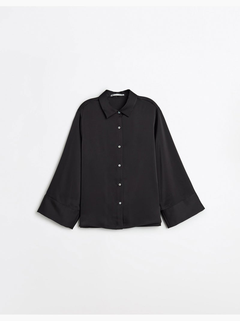 Camicia di raso, MO Fashion Nero - Kiabi