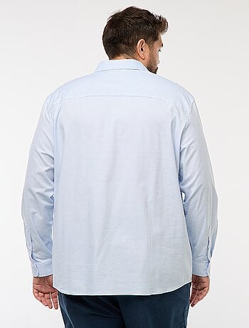 Camicia dobby slim fit con motivo