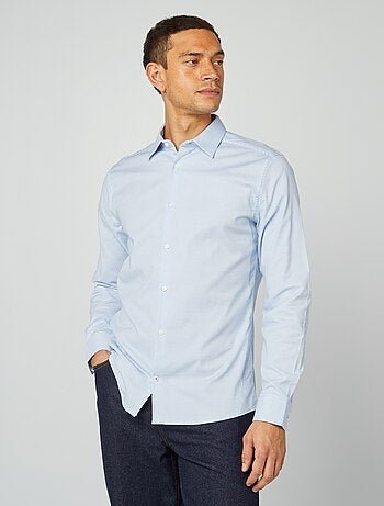 Camicia dobby taglio slim