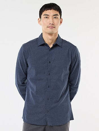 Camicia dobby taglio slim