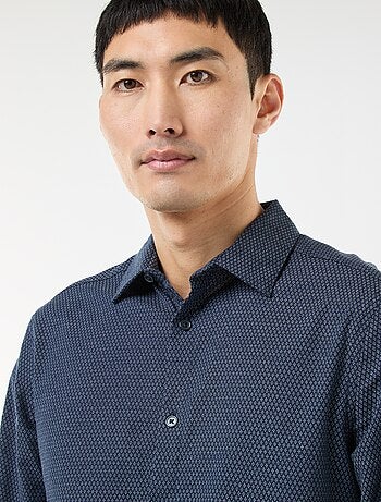 Camicia dobby taglio slim