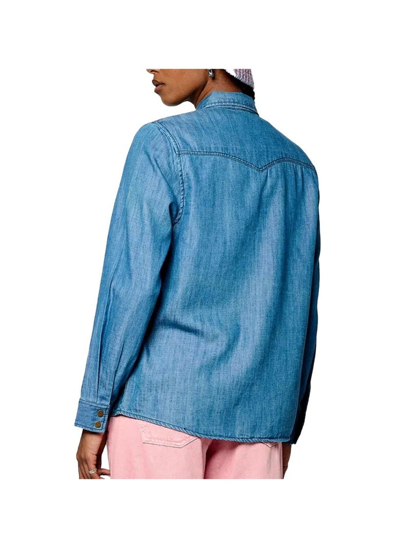 Camicia Donna Kaporal a Maniche Lunghe Blu - Kiabi
