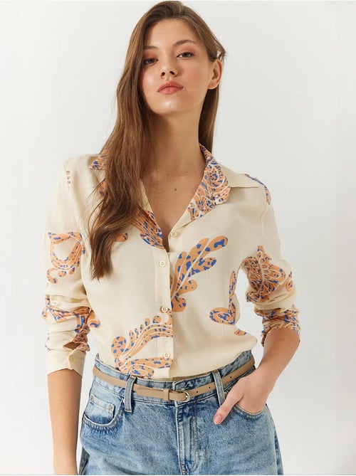 Camicia donna sagomata lucci - Kiabi Camicia donna sagomata lucci - Kiabi