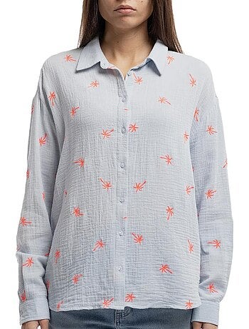 Camicia Donna Teddy Smith con Stampa Palme
