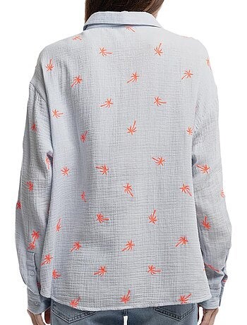 Camicia Donna Teddy Smith con Stampa Palme