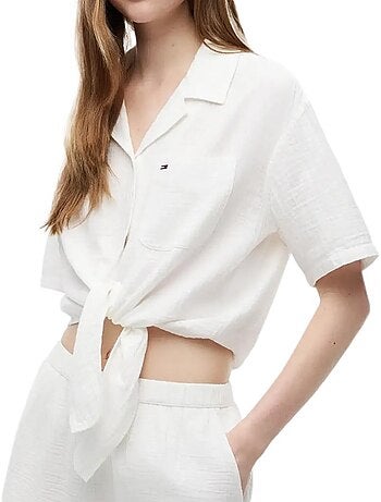 Camicia donna tommy hilfiger testurizzata