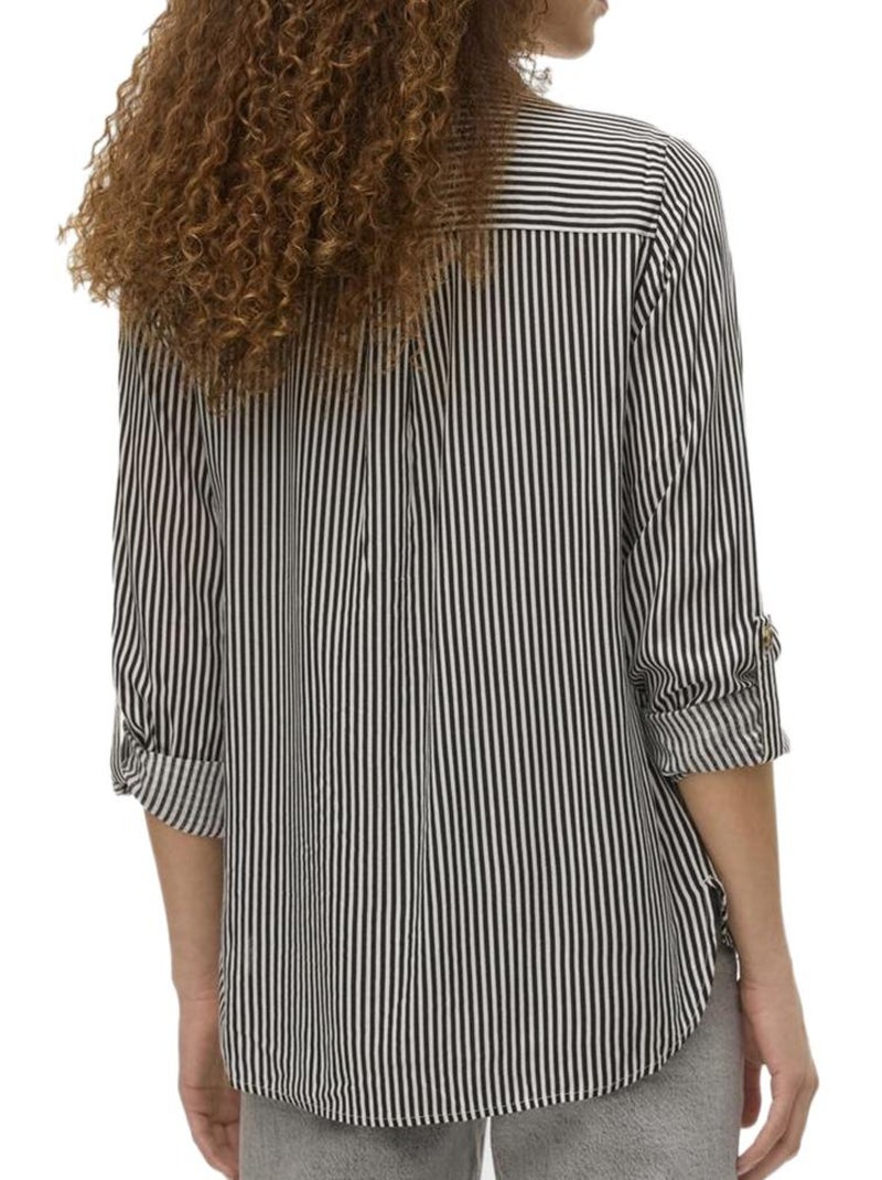 Camicia Donna Vero Moda a Righe icali Marrone cappuccino - Kiabi