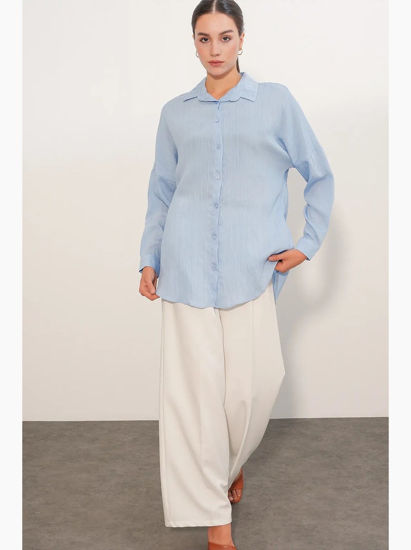 Camicia donna viscosa nylon bdart Blu cielo - Kiabi