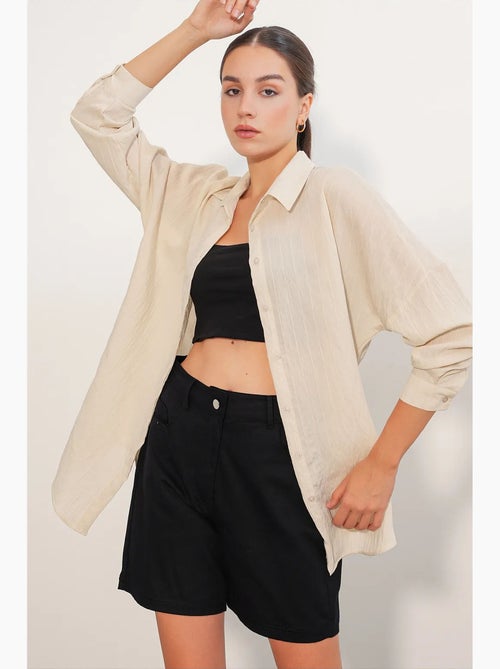 Camicia donna viscosa nylon bdart - Kiabi Camicia donna viscosa nylon bdart - Kiabi
