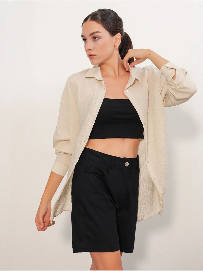 Camicia donna viscosa nylon bdart Crema - Kiabi