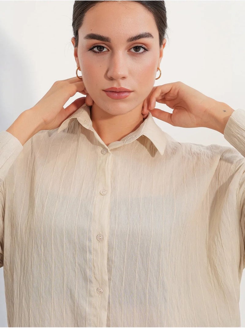 Camicia donna viscosa nylon bdart Crema - Kiabi