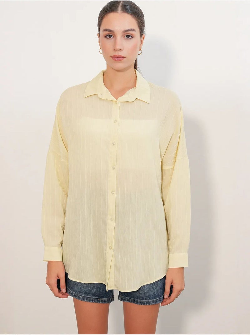 Camicia donna viscosa nylon bdart Giallo limone - Kiabi