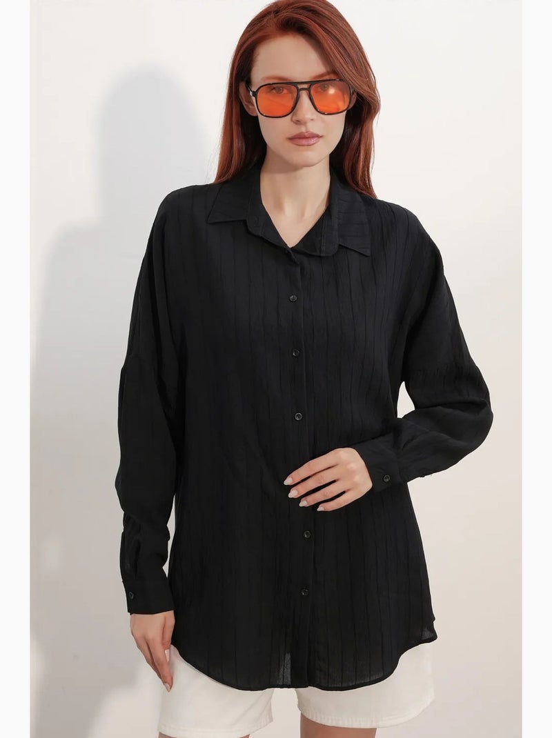 Camicia donna viscosa nylon bdart Nero - Kiabi