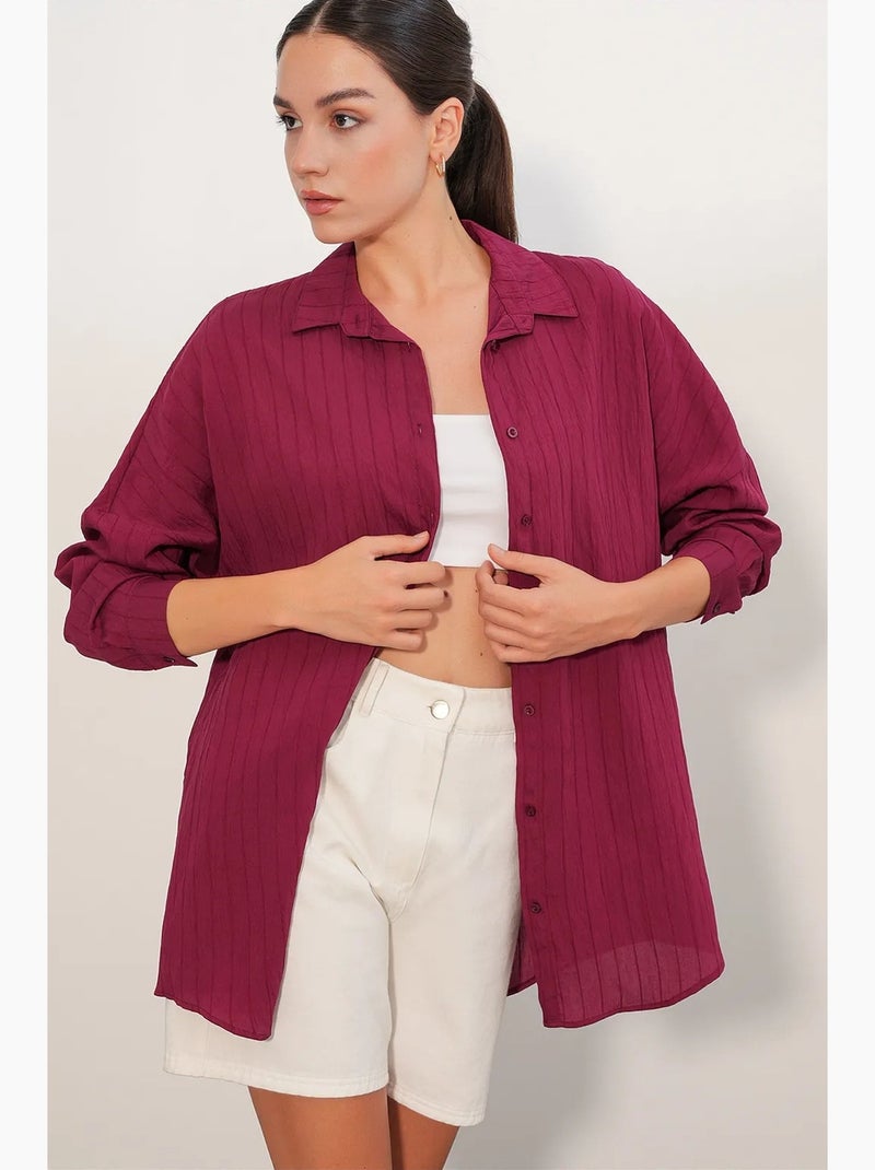 Camicia donna viscosa nylon bdart Rosso bordeaux - Kiabi