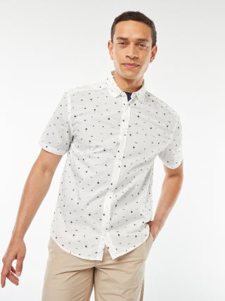 Camicia dritta a maniche corte