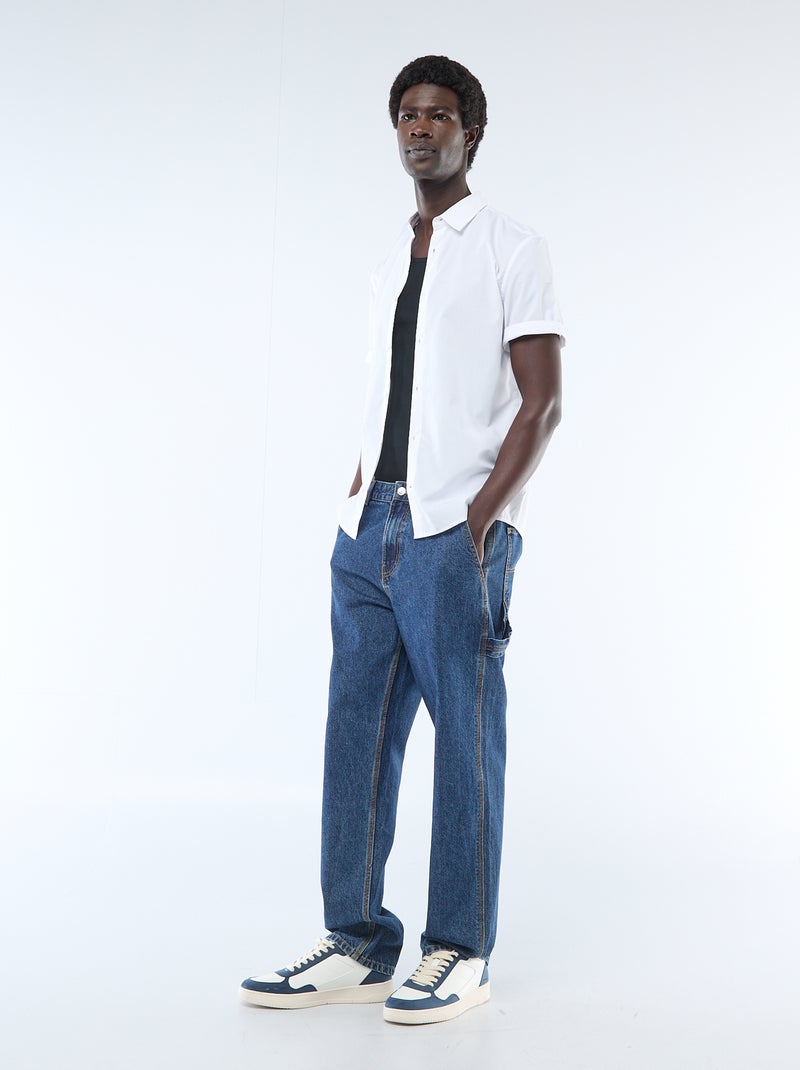 Camicia dritta a maniche corte bianco - Kiabi