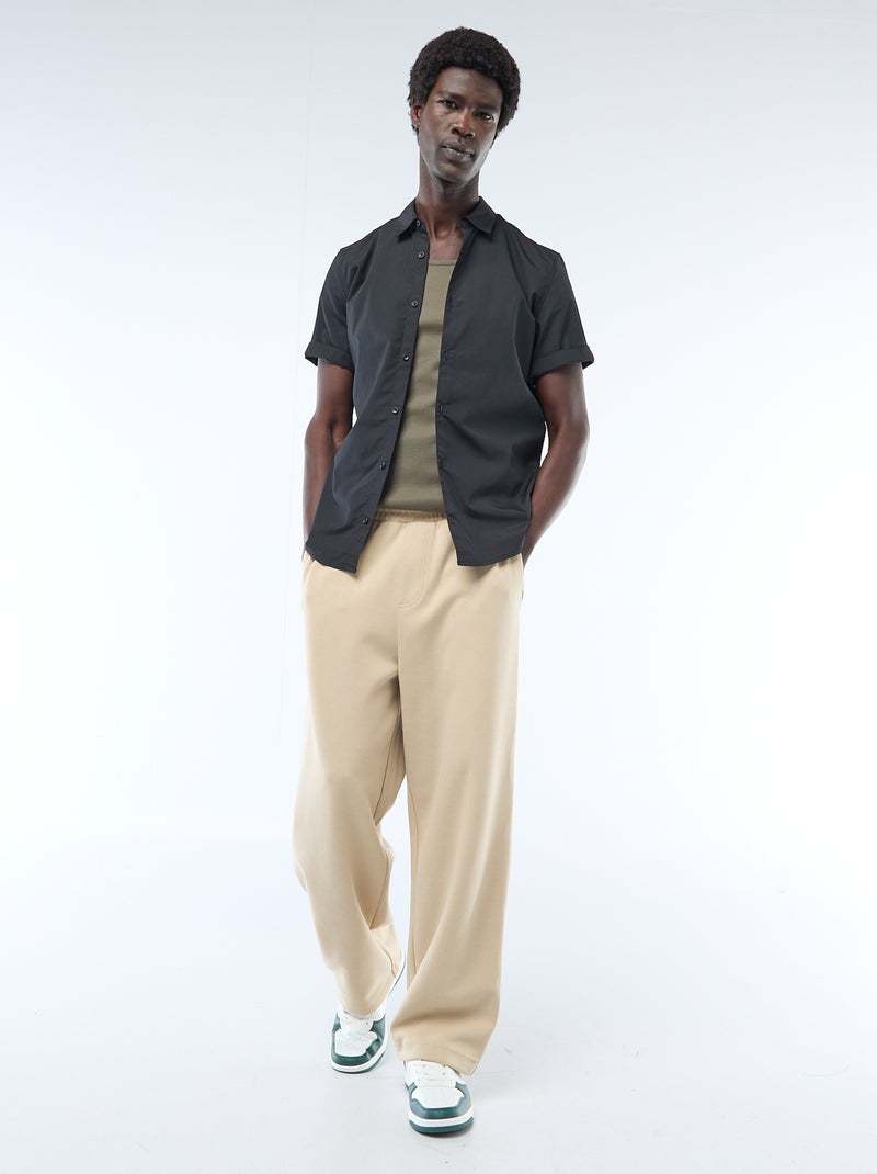 Camicia dritta a maniche corte nero - Kiabi