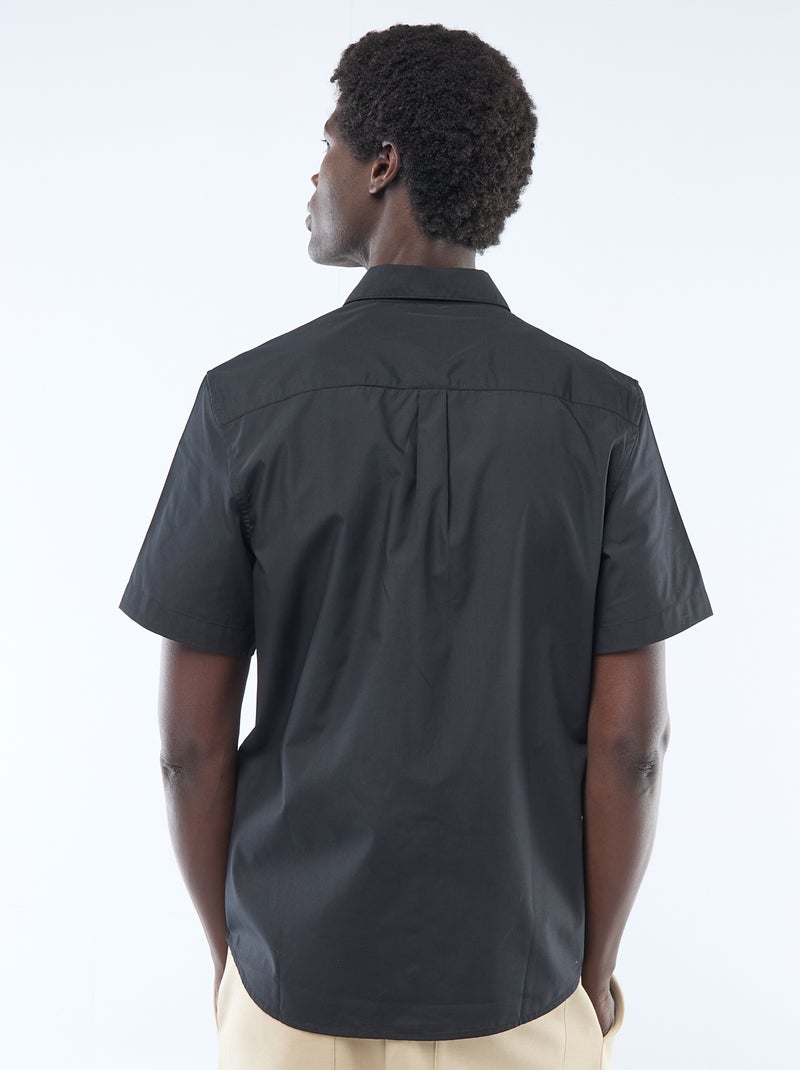 Camicia dritta a maniche corte nero - Kiabi