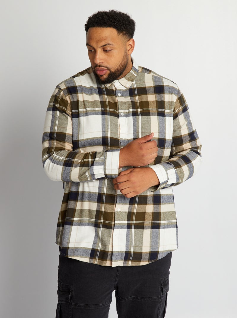 Camicia dritta a quadri BIANCO - Kiabi