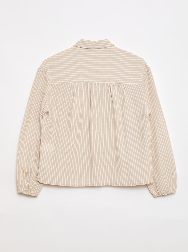 Camicia dritta a righe - So Easy Beige - Kiabi