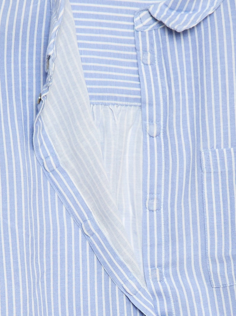 Camicia dritta a righe - So Easy Blu - Kiabi
