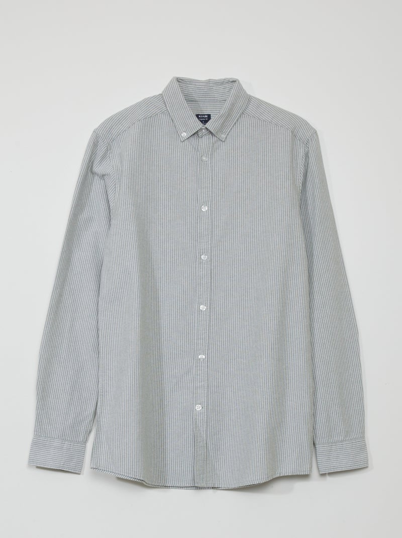 Camicia dritta a righe VERDE - Kiabi