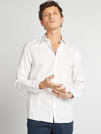 Camicia dritta a tinta unita