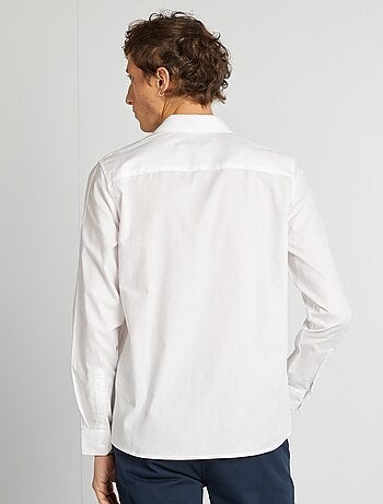 Camicia dritta a tinta unita