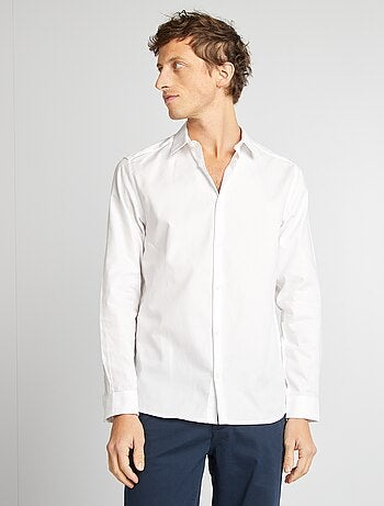 Camicia dritta a tinta unita