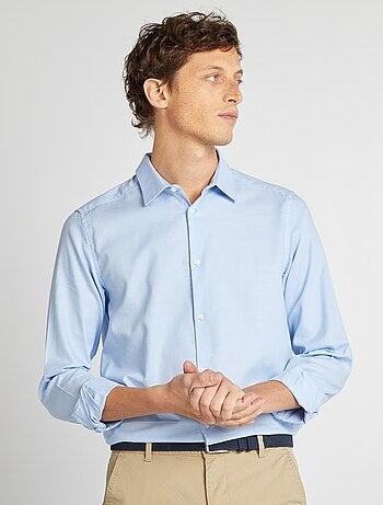 Camicia dritta a tinta unita