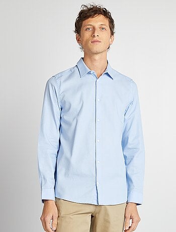 Camicia dritta a tinta unita
