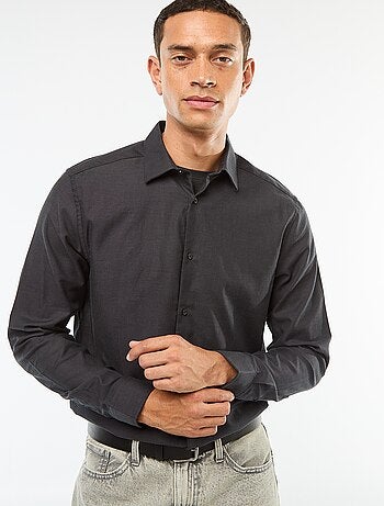 Camicia dritta a tinta unita