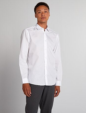 Camicia dritta bianca