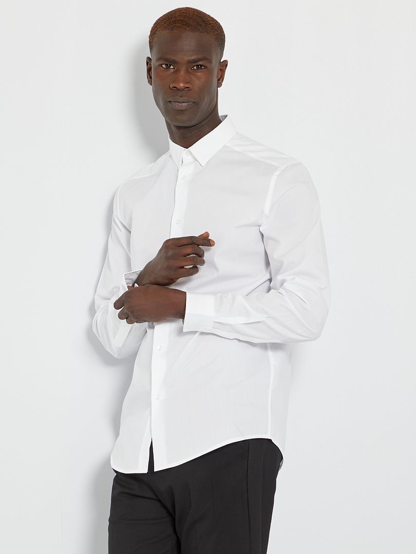 Camicia dritta bianca Bianco - Kiabi