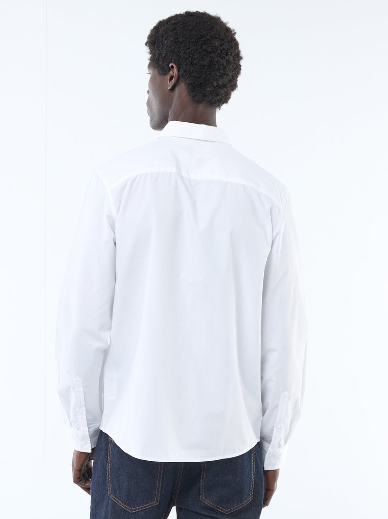 Camicia dritta bianca Bianco - Kiabi