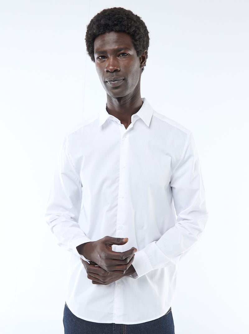 Camicia dritta bianca Bianco - Kiabi